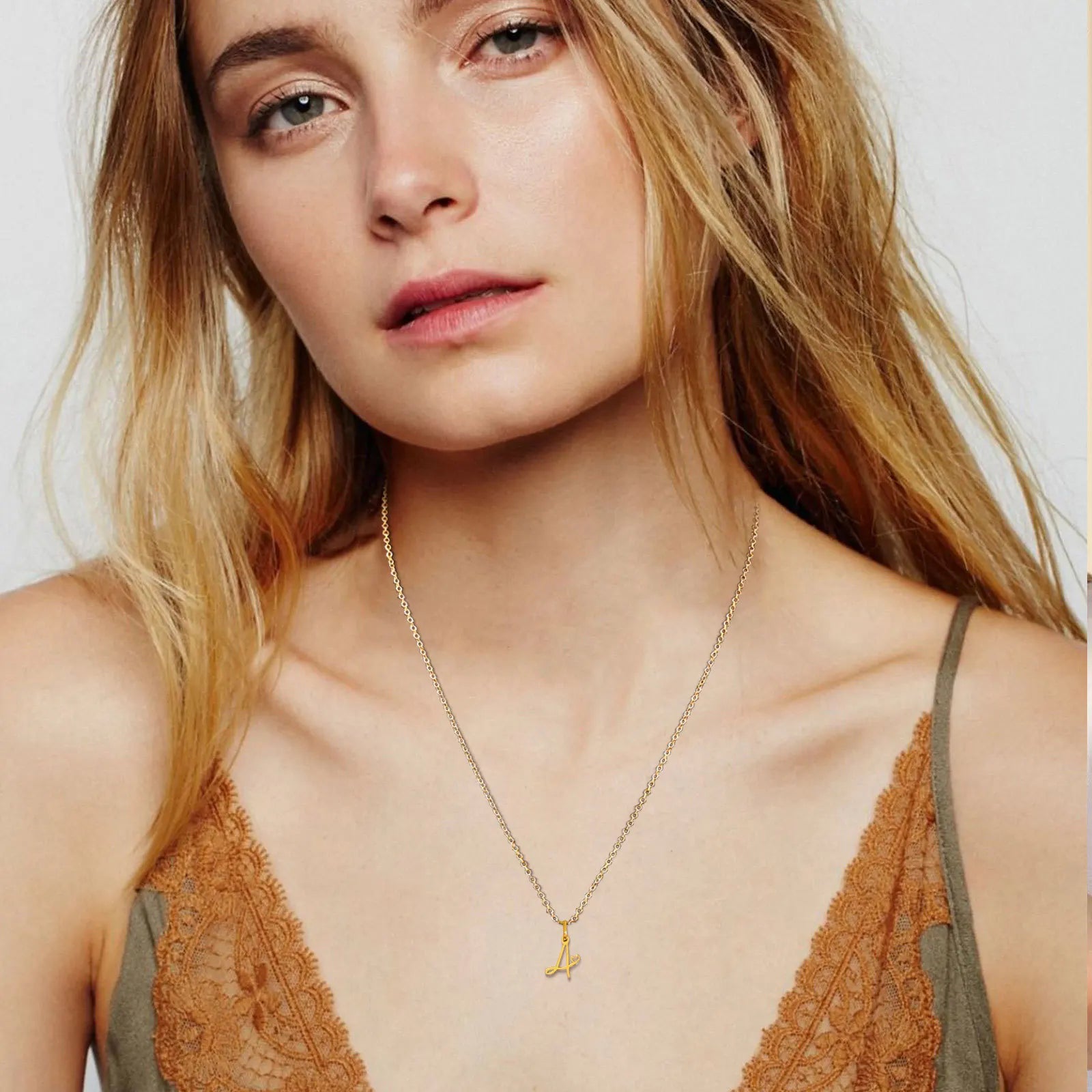 Collier Pendentif Initiale Cœur Or