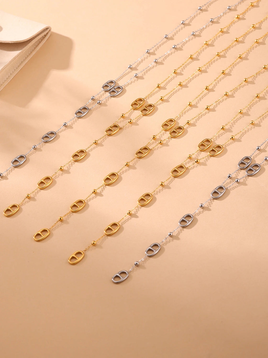 Collier Chaîne Longue Or Femme - Acier Inoxydable Plaqué Or PVD