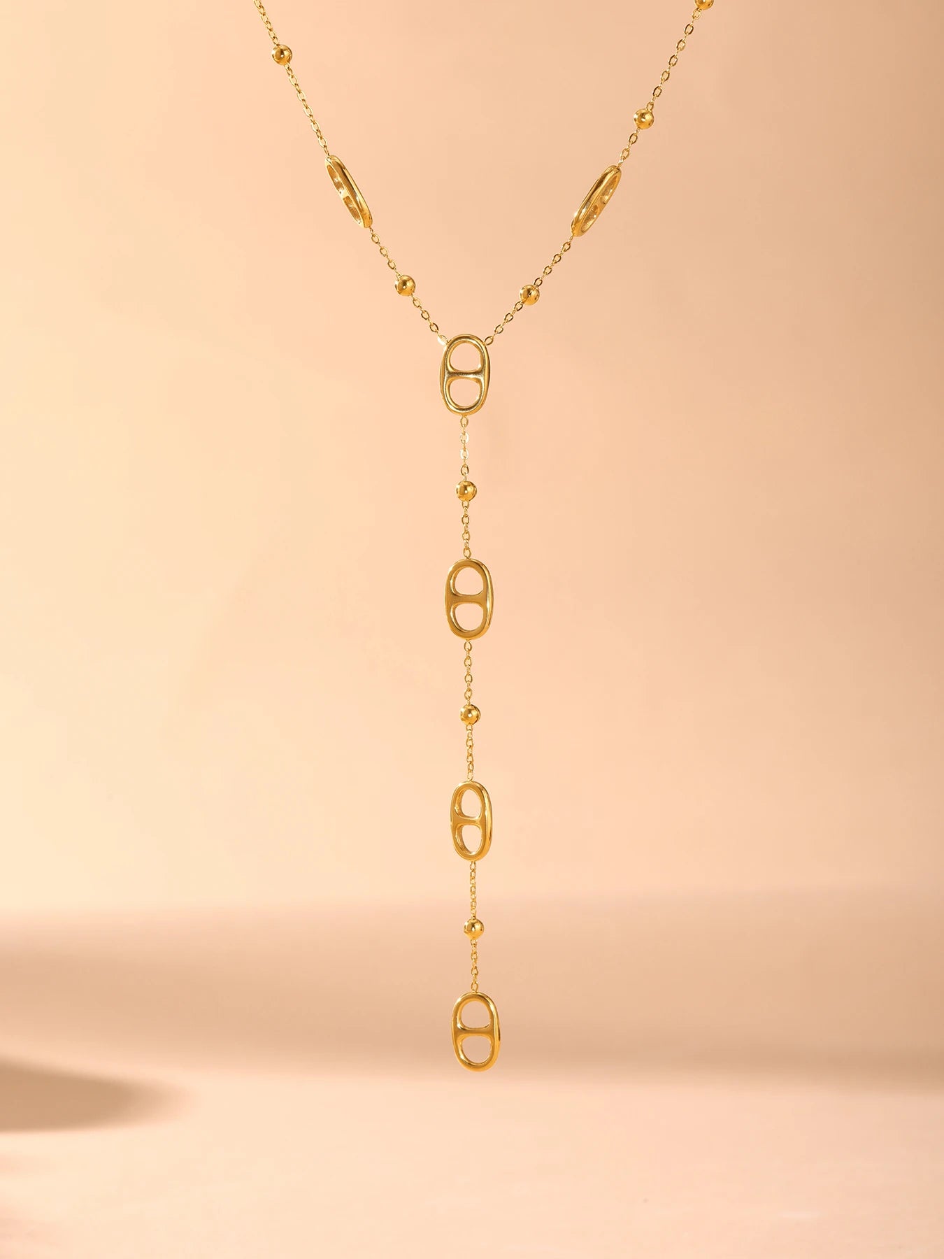 Collier Chaîne Longue Or Femme - Acier Inoxydable Plaqué Or PVD