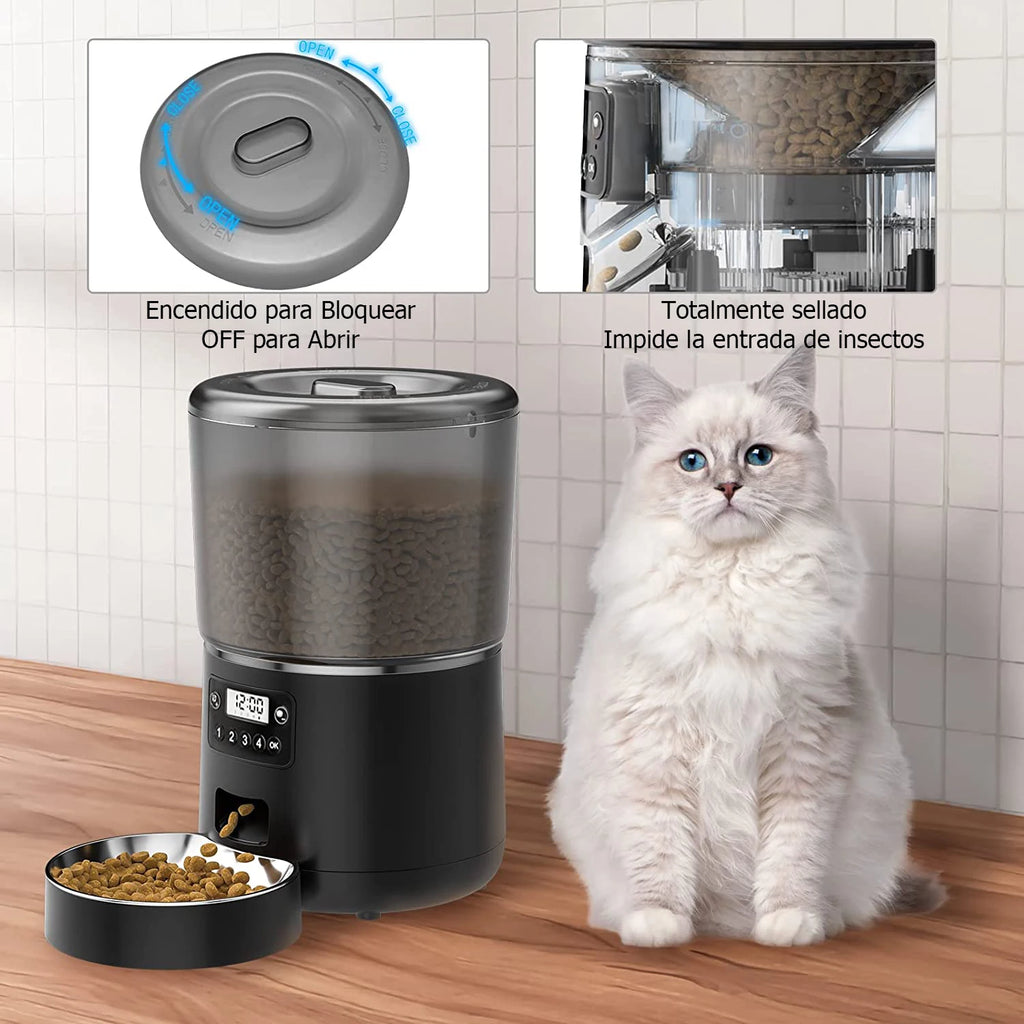 Distributeur Automatique Nourriture Chat Chien 4L - Programmable Smart